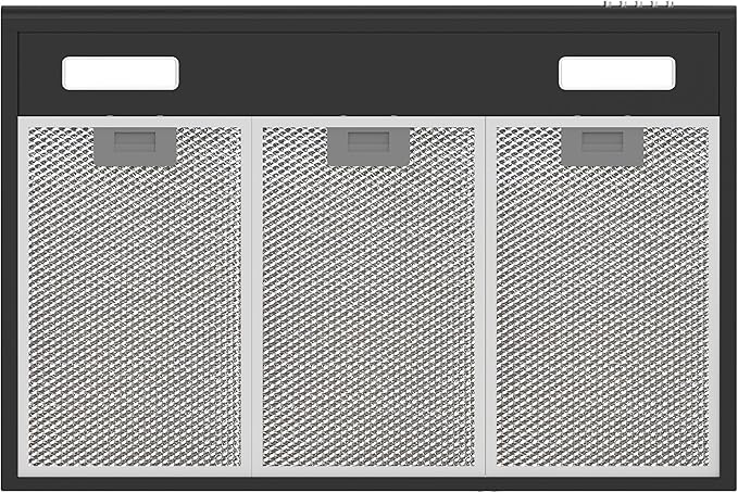 CIARRA Black Range Hood 30 inch Under Cabinet Ductless Range Hood Vent for Kitchen with Anti-fingerprint Design, 3 Speed Exhaust Fan