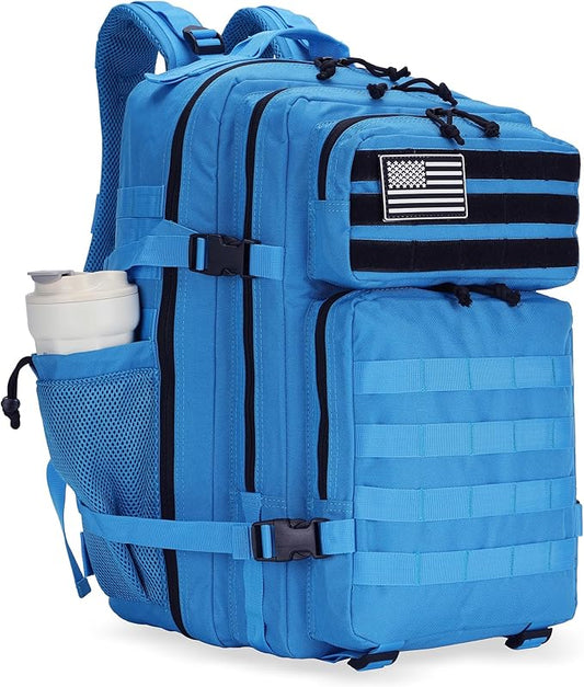 45L Tactical Assault Backpack 3 day assault pack with Molle Waterproof backpack Rucksack for Tactical Backpacks (Dark Blue)