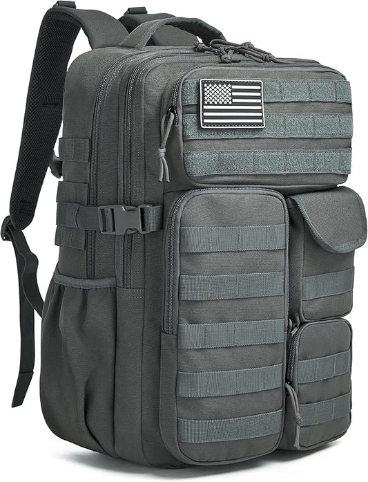 Wotony Tactical Backpack - Military waterproof backpack with multiple pockets and tactical gear for the outdoors (dark gray, 35L)