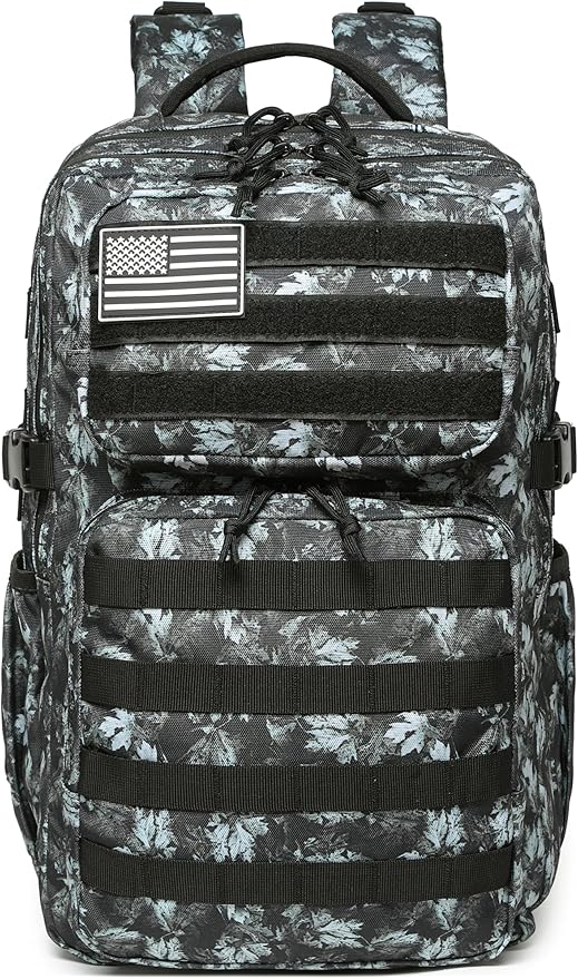 Wotony Military Tactical Backpack for Men Waterproof Daypack 3 Day Assault Pack Molle Bag with Water Bottle Holder