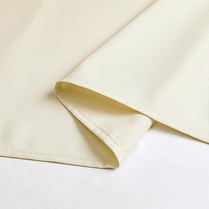 Wewoch Beige Rectangle Tablecloth Wrinkle Resistant Washable Fabric Table Cloth for Dining, Kitchen, Parties, Weddings and Outdoor Use 60 Inch by 84 Inch
