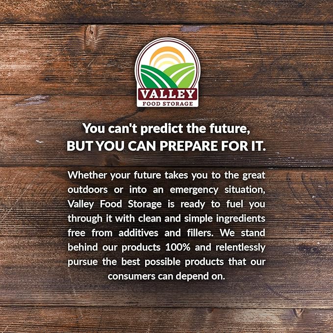 60 Serving Dinner Bucket | Premium Emergency Food Supply | Non-GMO Easy Prep Survival Food 25 Year Shelf Life | Camping Food, Backpacking Meals, Prepper Supplies | Valley Food Storage Packaged in USA