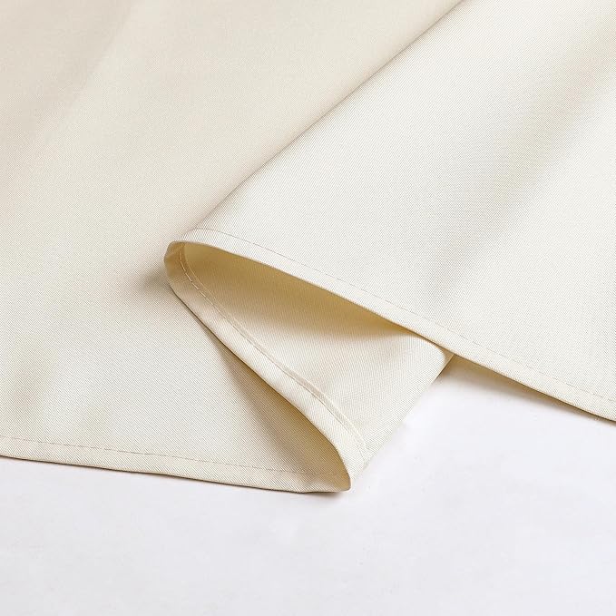 Wewoch Beige Rectangle Tablecloth Wrinkle Resistant Washable Fabric Table Cloth for Dining, Kitchen, Parties, Weddings and Outdoor Use 60 Inch by 104 Inch