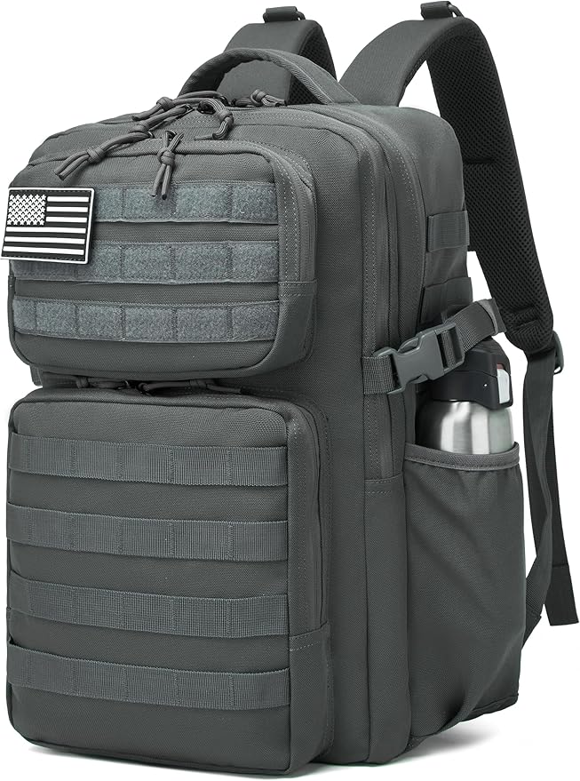 Wotony Military Tactical Backpack for Men Waterproof Daypack 3 Day Assault Pack Molle Bag with Water Bottle Holder