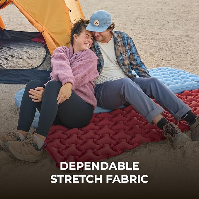 Teton Altos Inflatable Sleeping Pad, Sleeping Mat for Camping, Backpacking, Hiking, Budget Friendly and Durable
