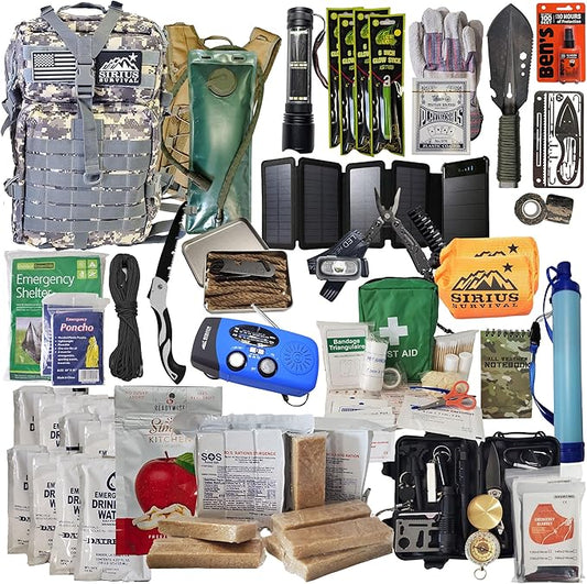 Bug Out Bag - Premium Bugout Backpack Pre-Packed Survival Kit - Ultimate 72 Hour Backpack Survival Kit - Comprehensive Survival Items - Go Bag Emergency