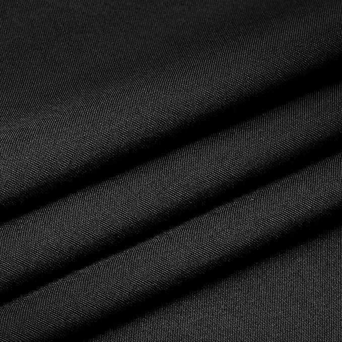 Wewoch Black Rectangle Tablecloth Water Resistant Washable Polyester Table Cloth for Dining,Kitchen, Parties Weddings and Outdoor Use 60 Inch by 104 Inch