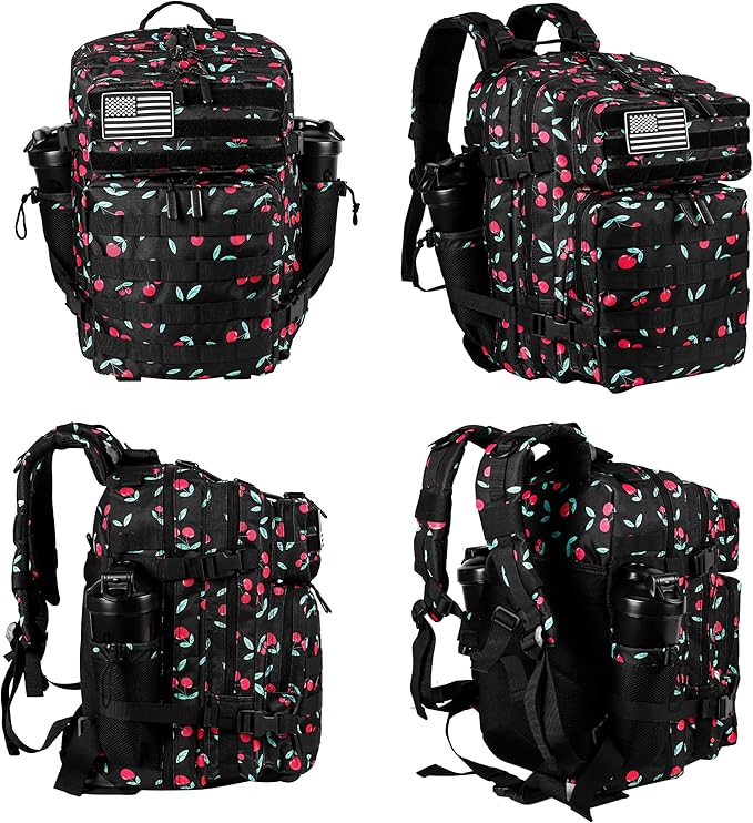 LHI Tactical Military Backpack for Men and Women 25L/35L Army Assault Pack Bag Small Rucksack with Bottle Holder