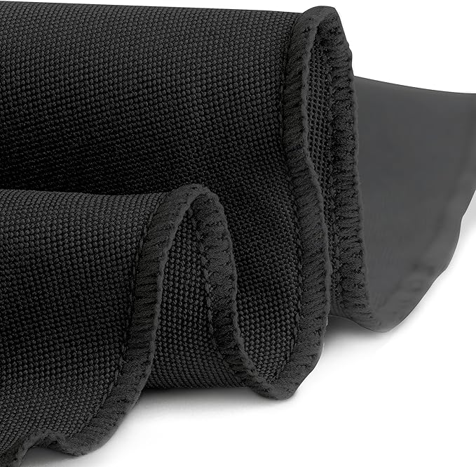 Gee Di Moda Round Tablecloth - 108 Inch Black Round Table Cloth for 48 to 72 Inch Round Tables - Heavy Duty Washable Fabric - for Buffet Table, Holiday Party, Dinner, Wedding & Baby Shower