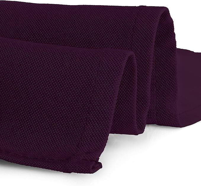 Gee Di Moda Rectangle Tablecloth - 70 x 120 Inch Eggplant Table Cloth for 6 or 8 Foot Rectangle Tables - Heavy Duty Washable Fabric - for Holiday Party, Dinner, Weddings, Baby Shower & Events