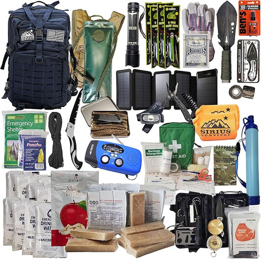 Bug Out Bag - Premium Bugout Backpack Pre-Packed Survival Kit - Ultimate 72 Hour Backpack Survival Kit - Comprehensive Survival Items - Go Bag Emergency