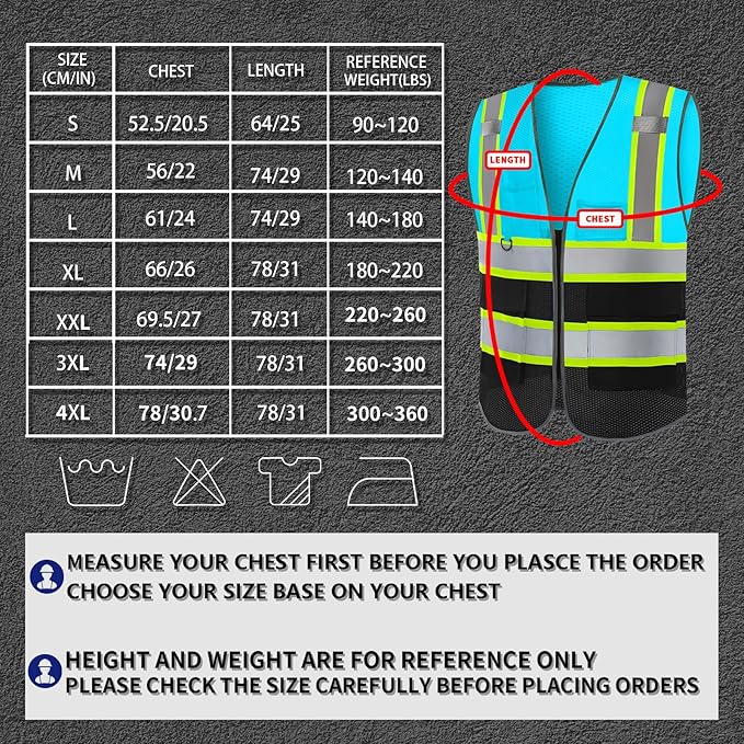 BeautyWill 10 Pack Custom Logo Safety Vest ANSI Class 2 High Visibility Reflective Vest Personalized Construction Vest Bulk