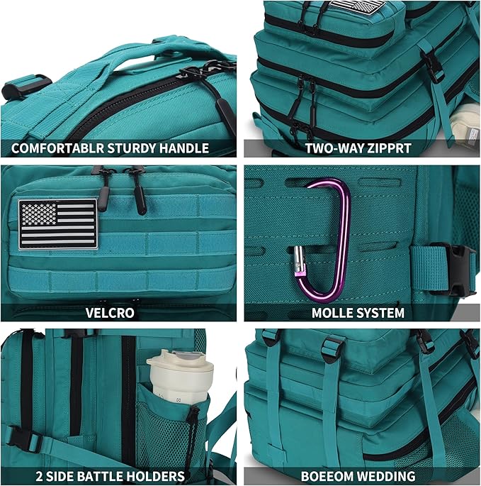 Military Tactical Backpack 45L/25L 3 Day Assault Pack Molle Daypack Hiking Backpack for Men and Women