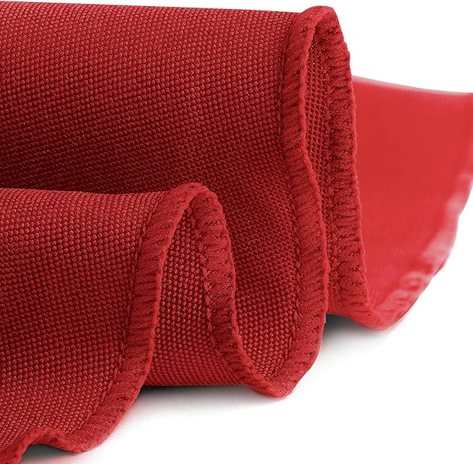 Gee Di Moda Round Tablecloth - 70 Inch Red Round Table Cloth for 24 to 48 Inch Round Tables - Heavy Duty Washable Fabric - for Buffet Table, Holiday Party, Dinner, Wedding & Baby Shower