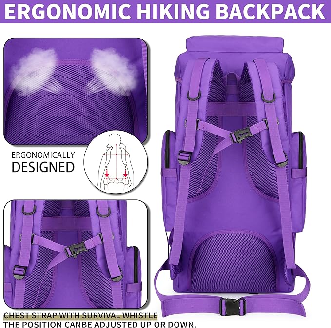 Hiking Backpack for Men 70L/100L Camping Backpack Military Rucksack Molle 3 Days Assault Pack for Climbing