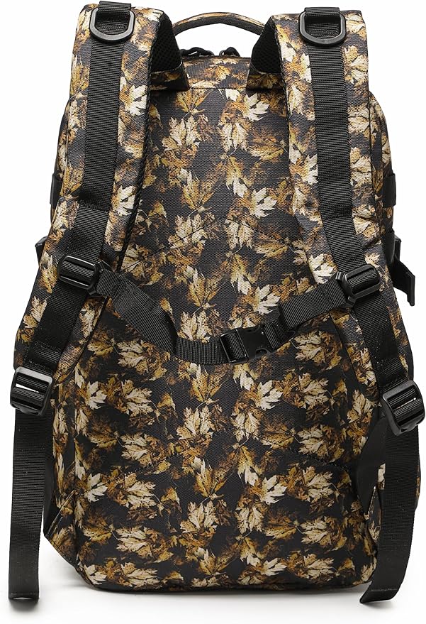 Wotony Tactical Backpack - Military waterproof backpack with multiple pockets and tactical gear for the outdoors (Yellow Maple Leaf, 25L)