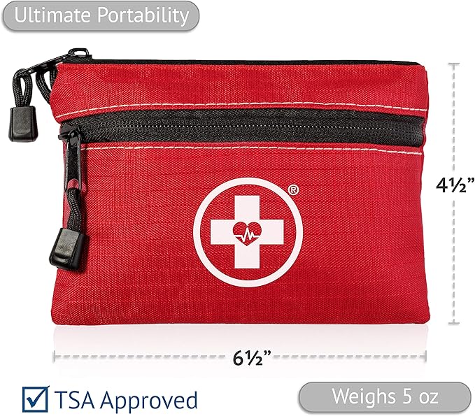 Swiss Safe Kids First Aid Kit for Kids 64 Pieces - for Travel, Home & Car Emergency Kit, Baby & Toddler First Aid, Small Portable Kit, 2 Pack