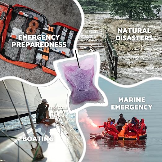 OTS Osmo Seal 4-Pack Emergency Desalination Kit – Portable Salt Water Filter & Water Purifier Survival System for Marine Survival, Boating, Bug Out Bag & Disaster Preparedness – Makes Hydration Drink