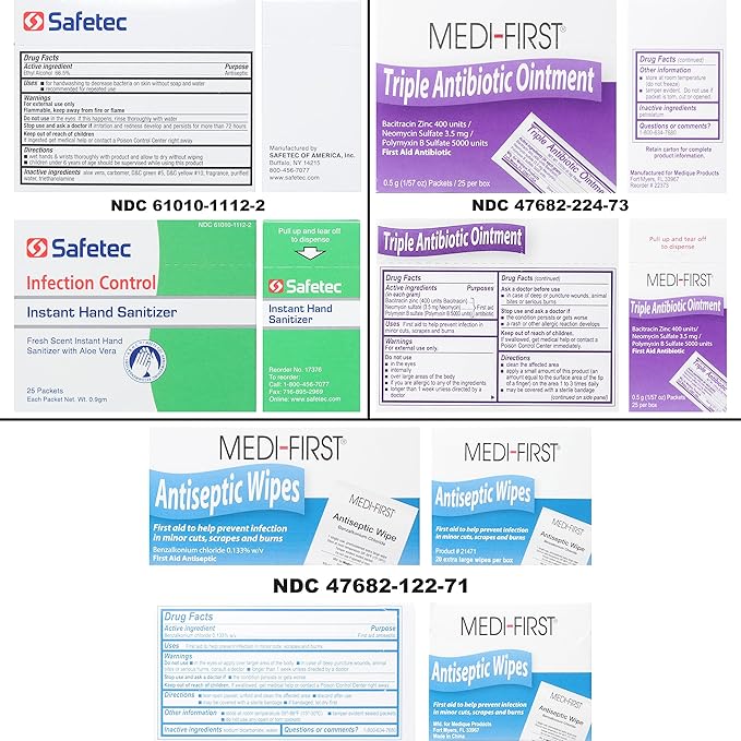 MFASCO First Aid Kit Refill Pack - 414 pcs - ANSI 2021 Class B - Fills Large 3 Shelf Industrial Cabinets - Single Use Packets - No Medications - Reliable Adhesive Bandages & Gauze for Refills