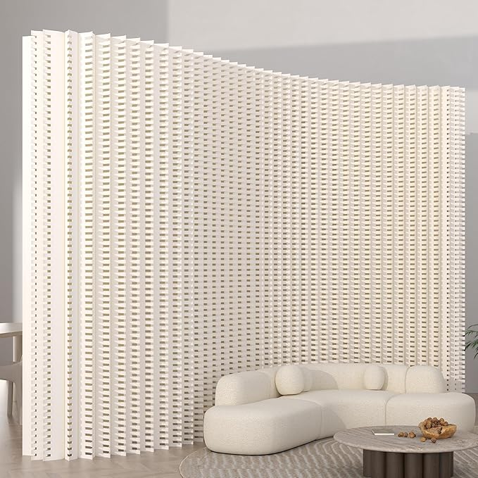 Foldable Room Divider Privacy Screens Movable Temporary Wall Space Partition, 5.25~9.19 FT Tall, 6.56~16.4 FT Width, Choice of Various Sizes and Styles