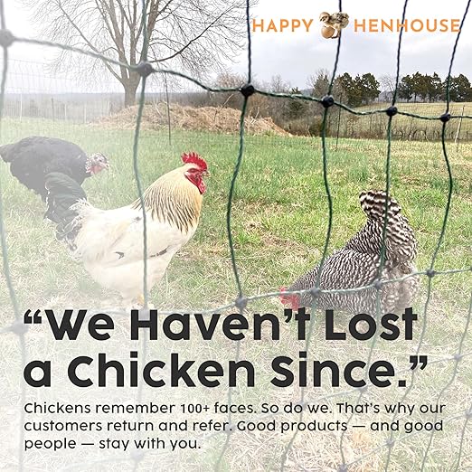 Electric Poultry Netting – Premium, Portable & Weatherproof 48" x 164' Net with Stakes, Easy-Setup Predator Fence for Chickens, Farms & Gardens - Sleep Sound Knowing Your Coop is Safe