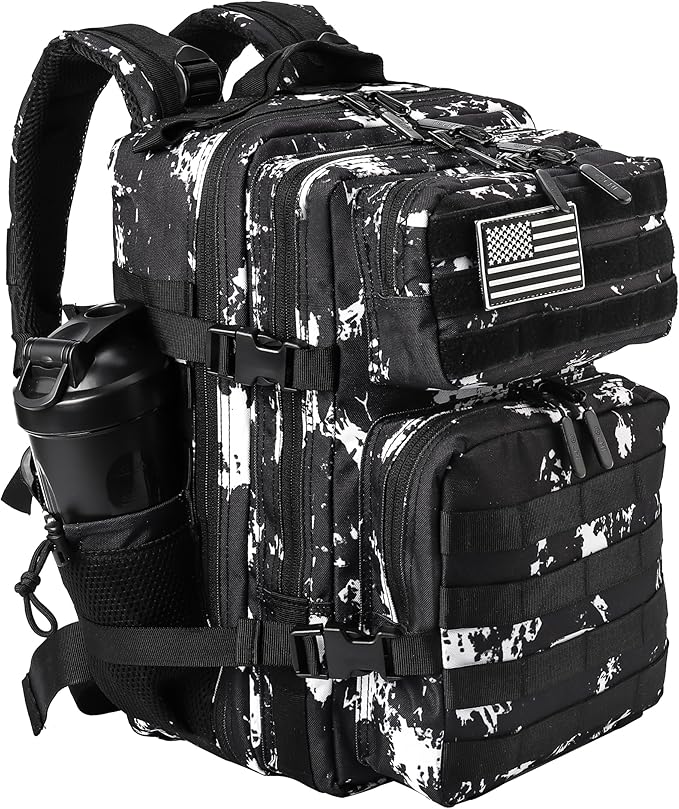 LHI Tactical Military Backpack for Men and Women 25L/35L Army Assault Pack Bag Small Rucksack with Bottle Holder