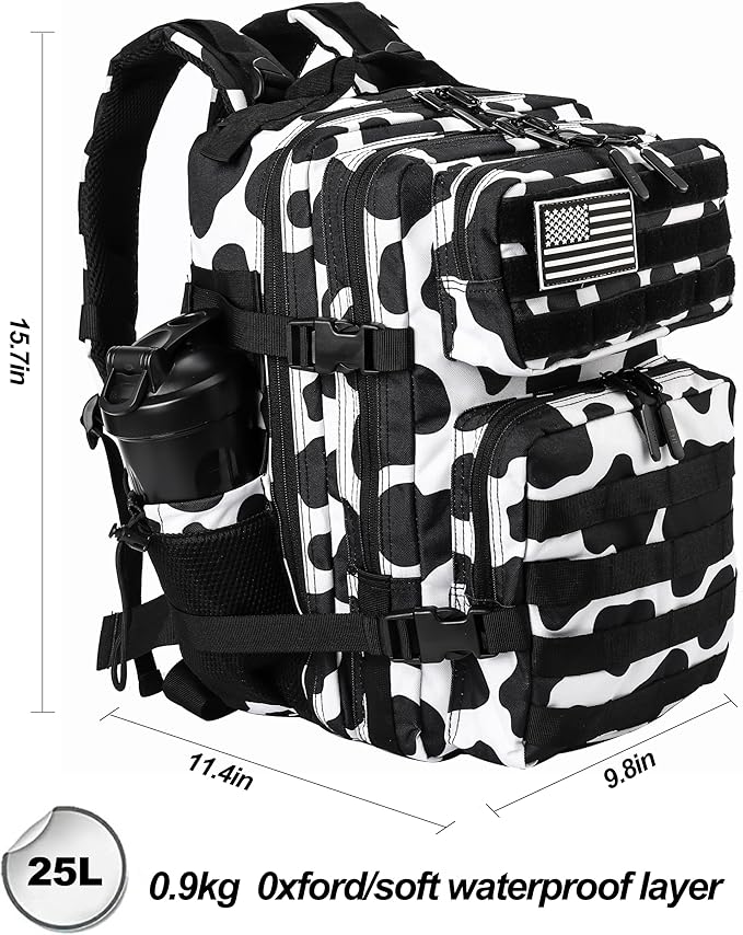 LHI Tactical Military Backpack for Men and Women 25L/35L Army Assault Pack Bag Small Rucksack with Bottle Holder
