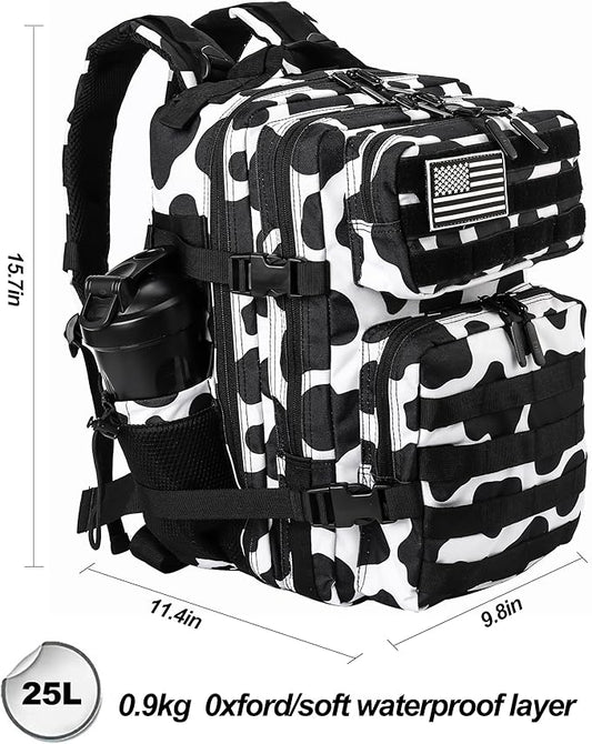 LHI Tactical Military Backpack for Men and Women 25L/35L Army Assault Pack Bag Small Rucksack with Bottle Holder