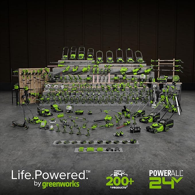 Greenworks 24V MAX Cordless Brushless Drill & Impact Driver Combo Kit, Electric Drill Set, High Torque, Lightweight, Professional Grade, Includes 2x 2.0Ah Batteries, Charger, and Storage Bag