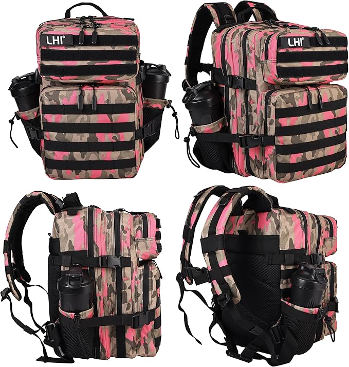 LHI Tactical Military Backpack for Men and Women 25L/35L Army Assault Pack Bag Small Rucksack with Bottle Holder