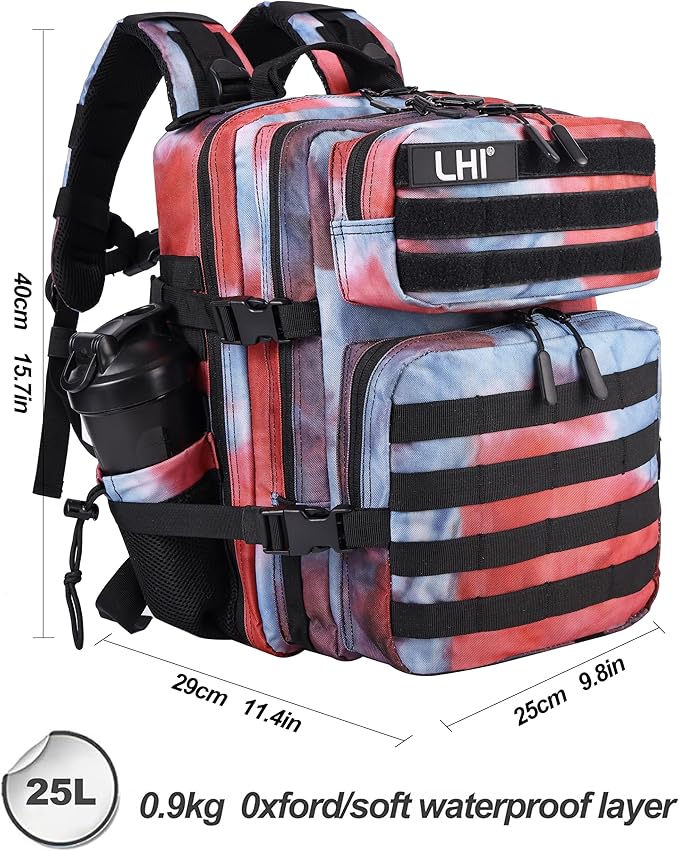 LHI Tactical Military Backpack for Men and Women 25L/35L Army Assault Pack Bag Small Rucksack with Bottle Holder
