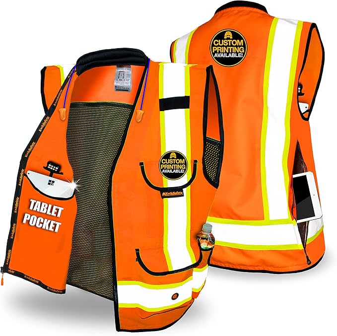 KwikSafety - Charlotte, NC - GODFATHER Safety Vest [CUSHIONED COLLAR + TABLET POCKET] ANSI OSHA