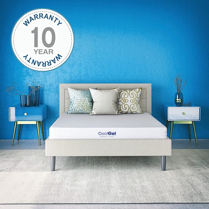 Classic Brands Cool Gel Gel Memory Foam 6-Inch Mattress | CertiPUR-US Certified | Bed-in-a-Box, Twin XL