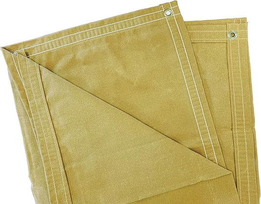 8 Ft. x 12 Ft. Tan/Gold 10 Oz. Canvas Tarp
