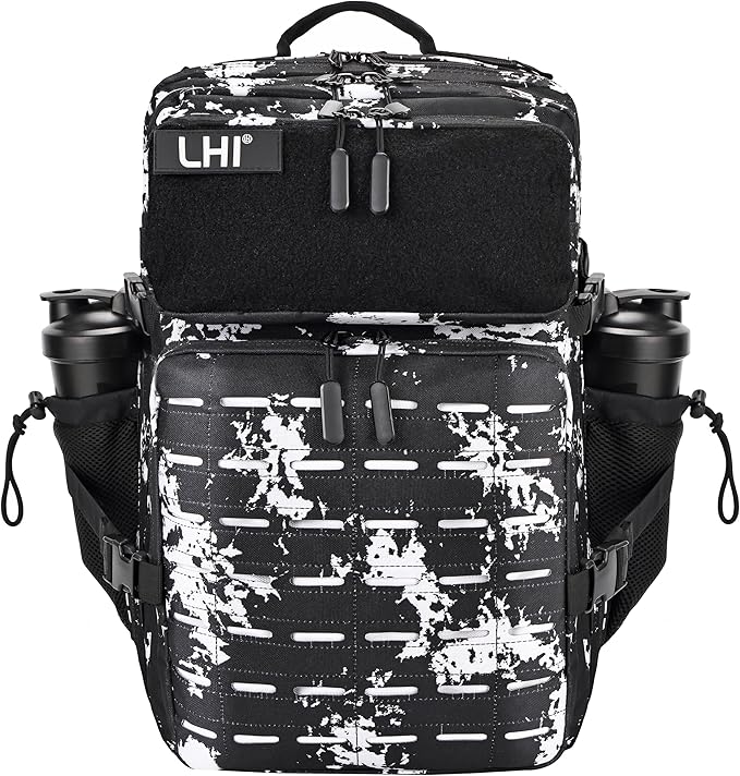 LHI Tactical Military Backpack for Men 25L/45L Large Molle Army Assault Pack 3 Day Hiking Rucksack With Bottle Holder