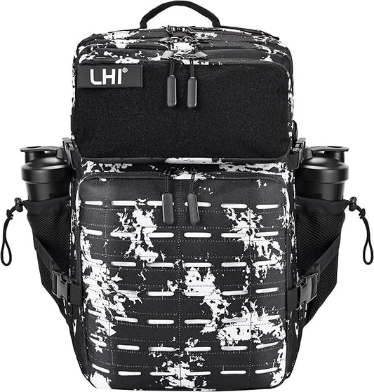 LHI Tactical Military Backpack for Men 25L/45L Large Molle Army Assault Pack 3 Day Hiking Rucksack With Bottle Holder