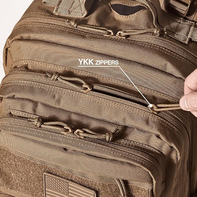 Falko Tactical Backpack for Men and Women 50L Backpack 2.4x Stronger Large Military Molle Rucksack, Bugout Backpack Outdoors
