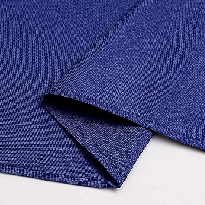 Wewoch Royal Blue Rectangle Tablecloth Water Resistant Washable Polyester Table Cloth for Dining,Kitchen, Parties Weddings and Outdoor Use 60 Inch by 84 Inch