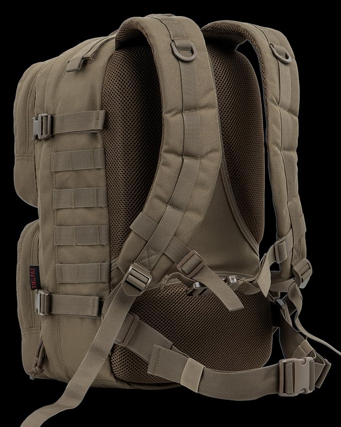 Tactical Backpack Military Survival Pack EDC Daypack Bag MOLLE for Camping Hiking Hunting Bugout Travel 25L
