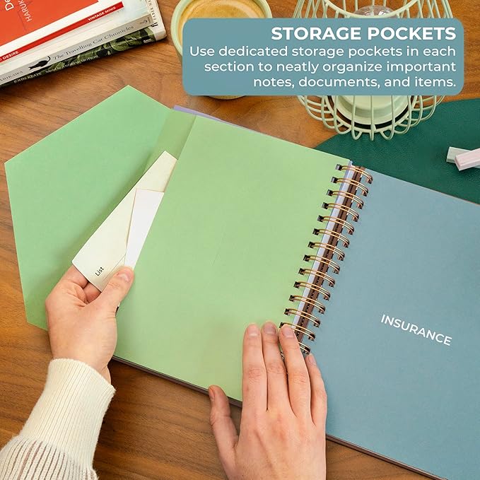 Clever Fox When I Die Planner With Pockets for Documents – End-of-Life Organizer Binder for Important Personal Info & Final Wishes (Brown)