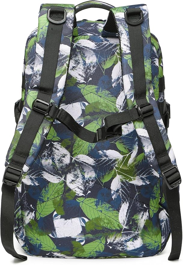 Wotony Tactical Backpack - Military waterproof backpack with multiple pockets and tactical gear for the outdoors (Green Leaf, 30L)