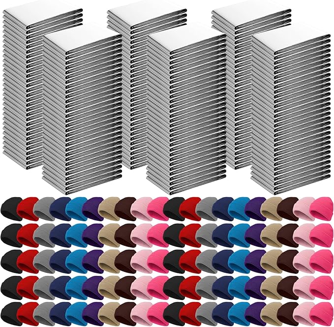 200 Pcs Emergency Blanket Beanie Hat Bulk Homeless Package Care Supplies Survival Kit for Cold Weather Outdoor Camping Hiking (Bright)