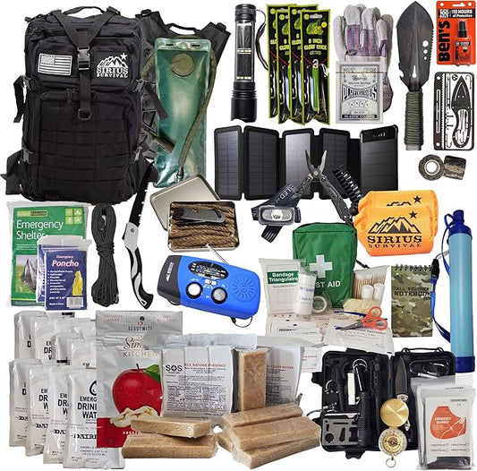 Bug Out Bag - Premium Bugout Backpack Pre-Packed Survival Kit - Ultimate 72 Hour Backpack Survival Kit - Comprehensive Survival Items - Go Bag Emergency