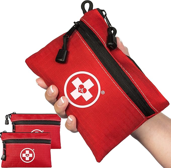 Swiss Safe Kids First Aid Kit for Kids 64 Pieces - for Travel, Home & Car Emergency Kit, Baby & Toddler First Aid, Small Portable Kit, 2 Pack