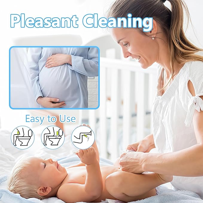 Portable Bidet for Travel, Electric Handheld Bidet Sprayer 3 Spray Modes 320ml Water Tank USB-C Rechargeable Nozzle 180 Degree Adjustment Personal Cleaner for Men Women Baby Elderly Camping