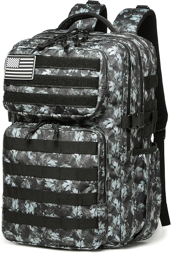 Wotony Military Tactical Backpack for Men Waterproof Daypack 3 Day Assault Pack Molle Bag with Water Bottle Holder