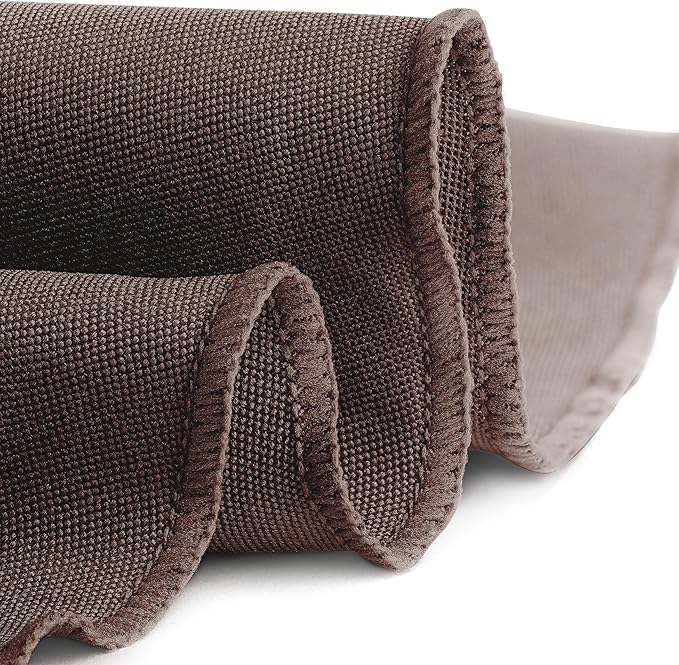 Gee Di Moda Round Tablecloth - 108 Inch Chocolate Round Table Cloth for 48 to 72 Inch Round Tables - Heavy Duty Washable Fabric - for Buffet Table, Holiday Party, Dinner, Wedding & Baby Shower