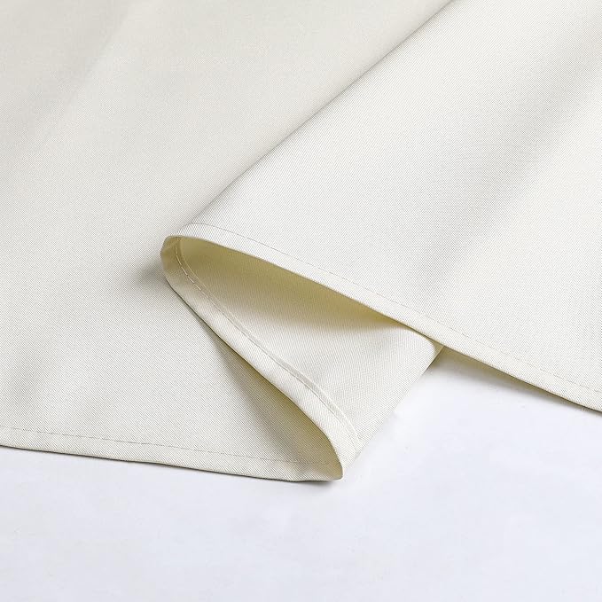 Wewoch Beige Rectangle Tablecloth Water Resistant Washable Polyester Table Cloth for Dining,Kitchen, Parties Weddings and Outdoor Use 52 Inch by 70 Inch