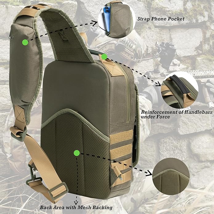 NICGID Tactical Military Backpack Daypack Molle Army Assault Pack Bug Out Bag Travel Fishing Hiking Trekking Rucksack