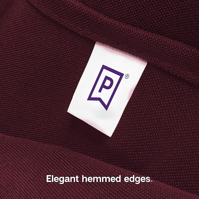 Gee Di Moda Round Tablecloth - 120 Inch Burgundy Round Table Cloth for 60 to 96 Inch Round Tables - Heavy Duty Washable Fabric - for Buffet Table, Holiday Party, Dinner, Wedding & Baby Shower